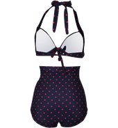 Cocoship Flora Polka Vintage Bikini Swimsuits Swimwear